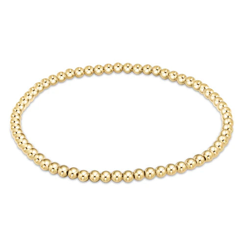 Extends classic gold 3mm bead bracelet