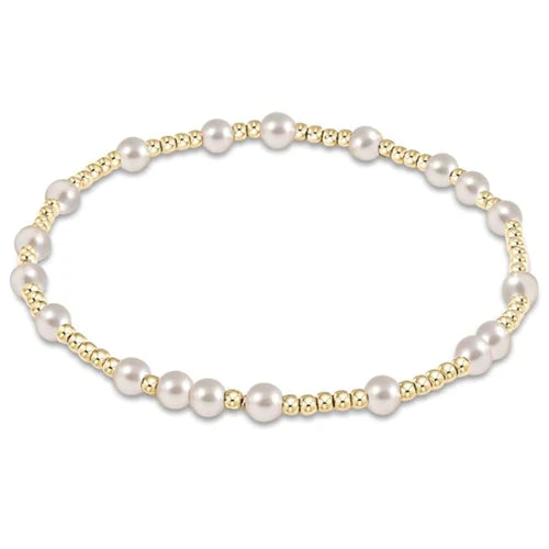 Hope unwritten 4mm bead bracelet- pearl