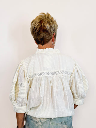 Puff Sleeve Peasant Top