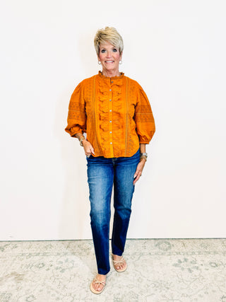 Eyelet Embroidered Top