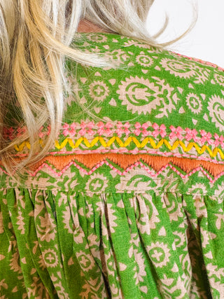 Yoke Embroidered Top