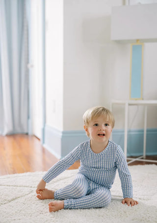 Pajama Set 2 Piece - Blue Gingham