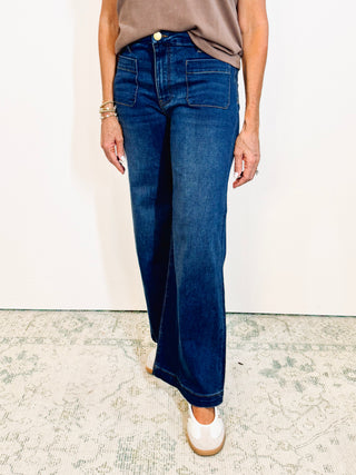 Meg High Rise Wide Leg W Patch