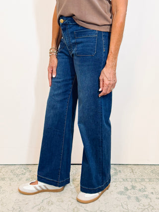 Meg High Rise Wide Leg W Patch