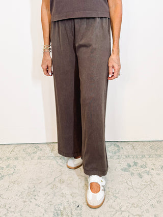 Scout Jersey Crop Flare Pant - Dark Chocolate