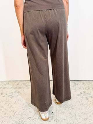 Scout Jersey Crop Flare Pant - Dark Chocolate