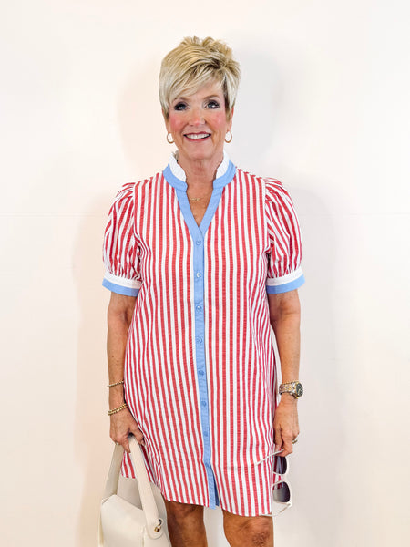 Festive Striped Dress