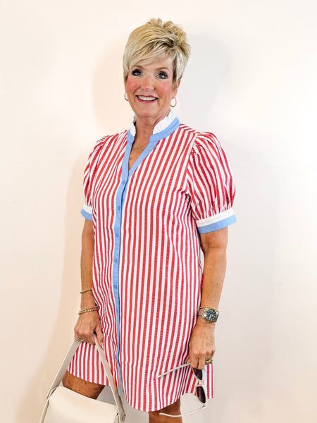 Festive Striped Dress