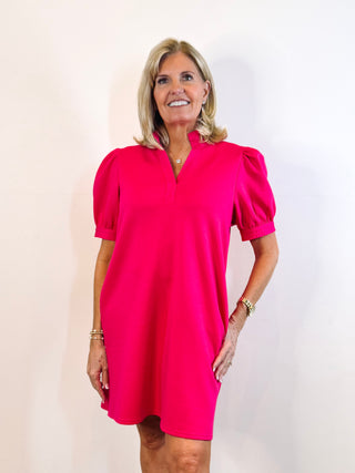 Fuchsia Collared Dress