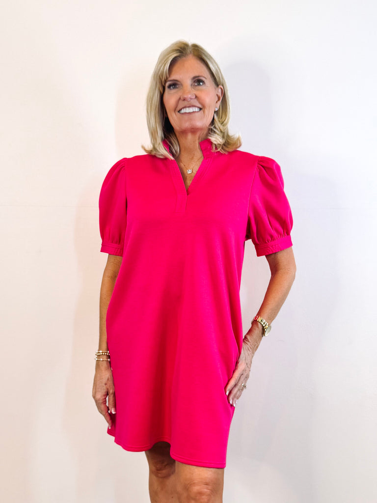 Fuchsia Collared Dress