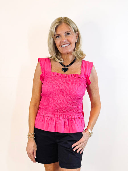 Pink Poplin Top