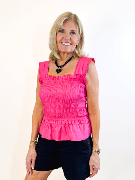 Pink Poplin Top