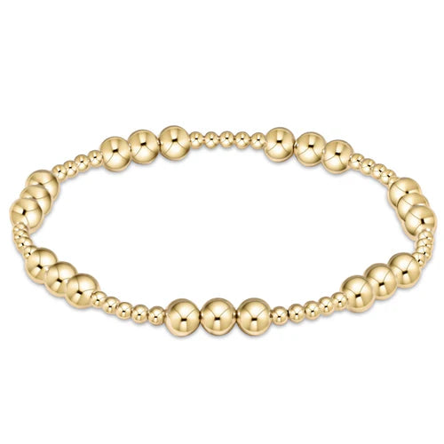 Classic Joy Pattern 5MM Bead Bracelet-Gold