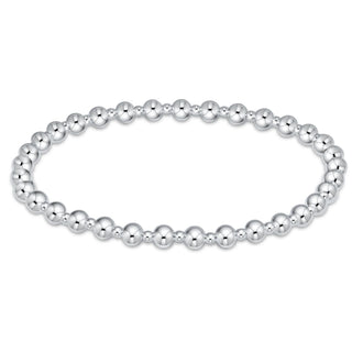 classic grateful pattern 4mm bead bracelet - sterling