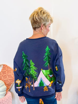 Navy Camp Site Sweatshirt