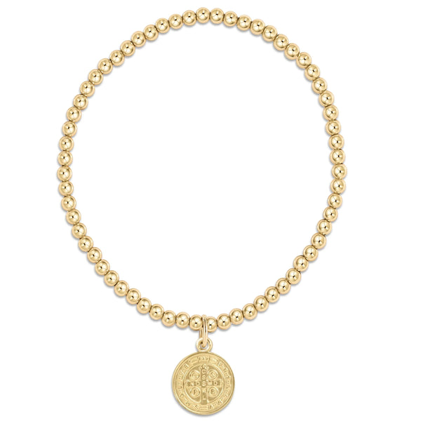 Classic Gold 3MM Bracelet- Blessing Gold Disc