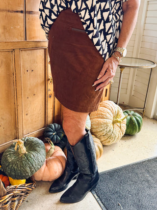 Chocolate Corduroy Skirt