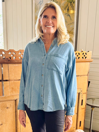 The Perfect Twill Button Up