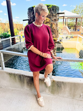 Margo Quilted Sweater Dress