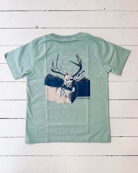 Boys Buck Short Sleeve Sage