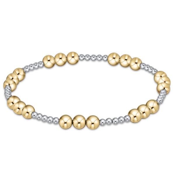 enewton extends - classic joy pattern 5mm bead bracelet - mixed metal