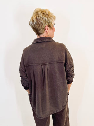 All Day Knit Jacket - Dark Chocolate