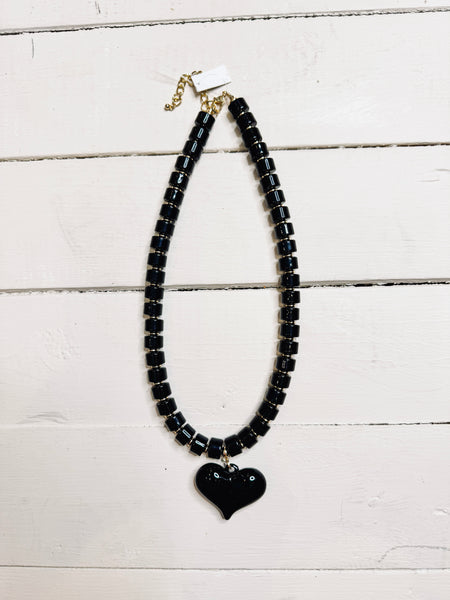 Single Heart Necklace (in Assorted Colors)