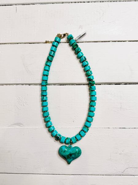 Single Heart Necklace (in Assorted Colors)