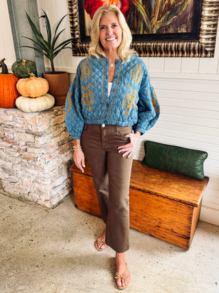 Embroidered Quilted Jacket