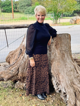 Sloane Sheer Sleeve Sweater