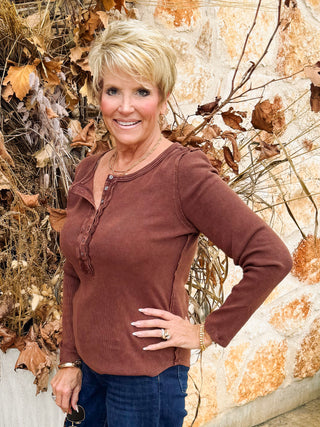 Edie Long Sleeve Tee - Cappuccino