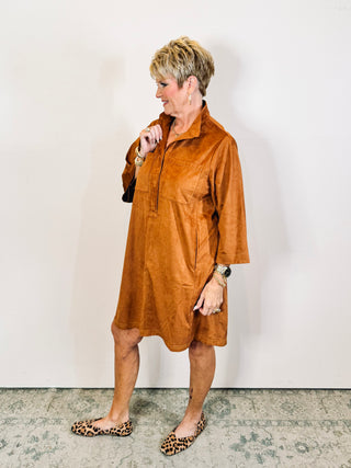 Suede Swing Dress