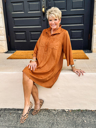 Suede Swing Dress