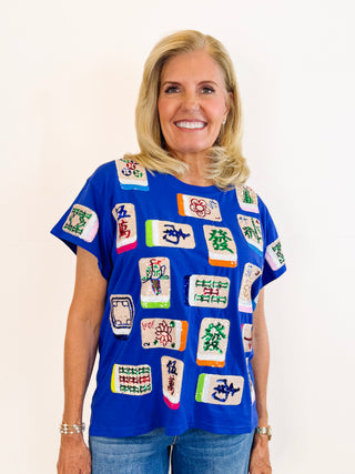 Royal Blue Mahjong Tile Tee