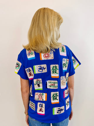 Royal Blue Mahjong Tile Tee