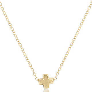 16" NECKLACE GOLD - SIGNATURE CROSS SMALL GOLD