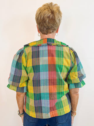 Blocks of Plaid Top