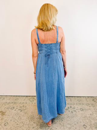 Leonora Indigo Midi Dress