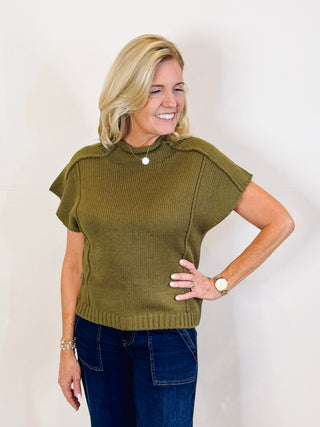 Olive Sweater Top