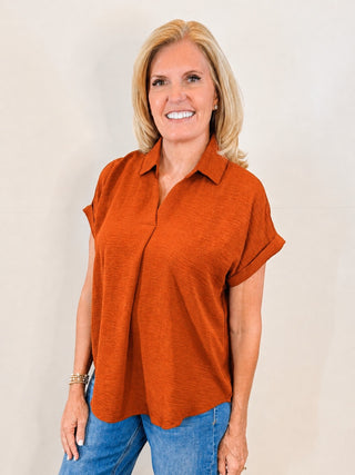 Sheri Top - Burnt Orange