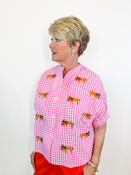 Gingham Donkey-Top