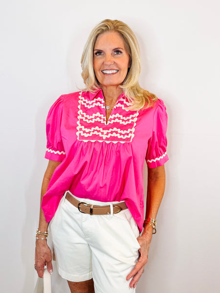 Fiona Pink Top
