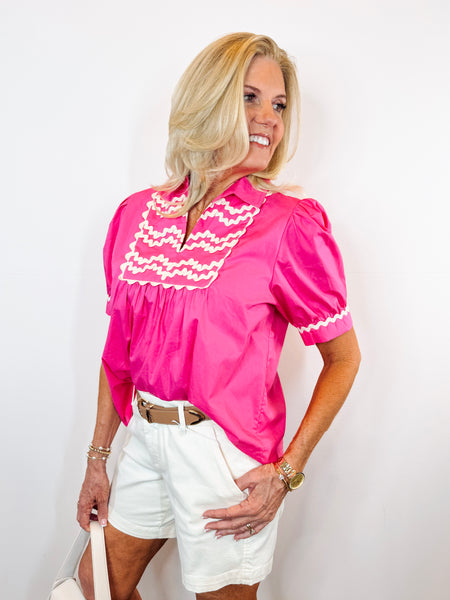Fiona Pink Top