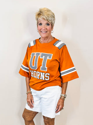 Texas Oversized Gingham Jersey Tee