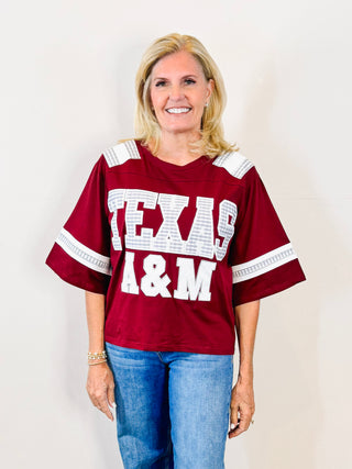 Texas A&M Oversized Gingham Jersey