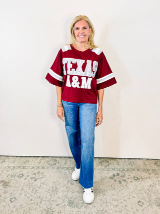 Texas A&M Oversized Gingham Jersey