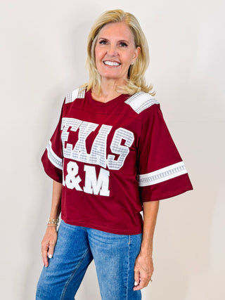 Texas A&M Oversized Gingham Jersey