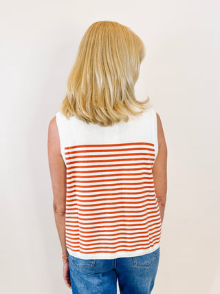 Texas Mascot Striped Knit Tank