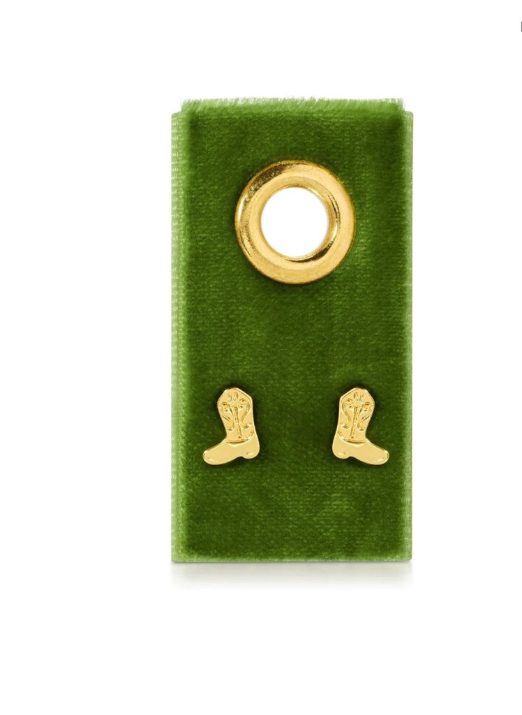 Cowgirl Boot Studs on Velvet Tag