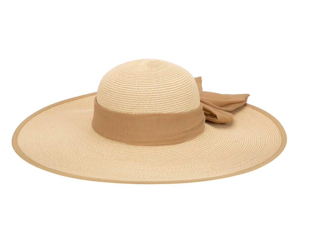 Golden Wide Brim Hat with Neutral Brim